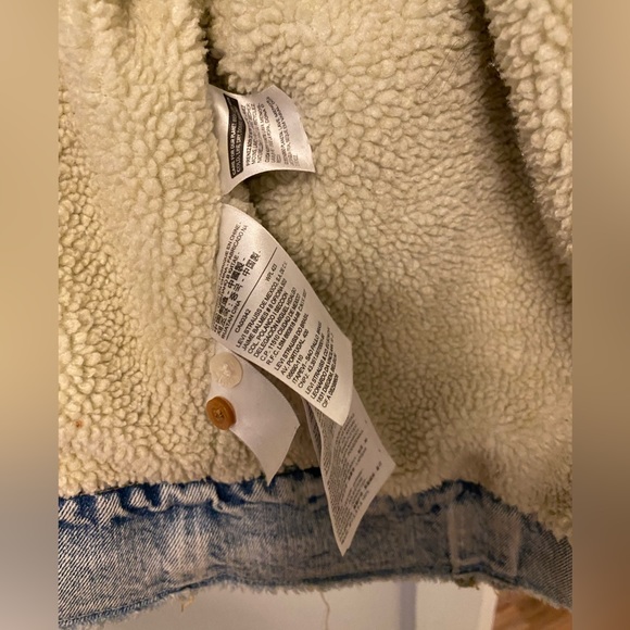 LEVI’S PREMIUM - Vintage denim jacket with shearling - Picture 3 of 5